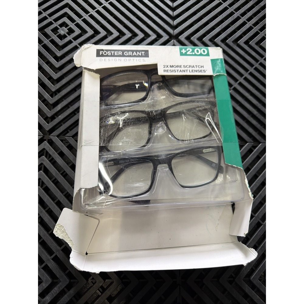 Foster Grant Reading Glasses +2.00 3-Pack Open Box